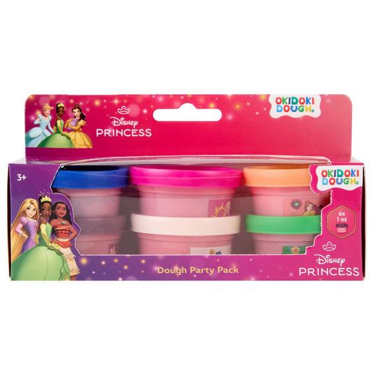 Caja 6 mini botes plastilina Princesas Disney