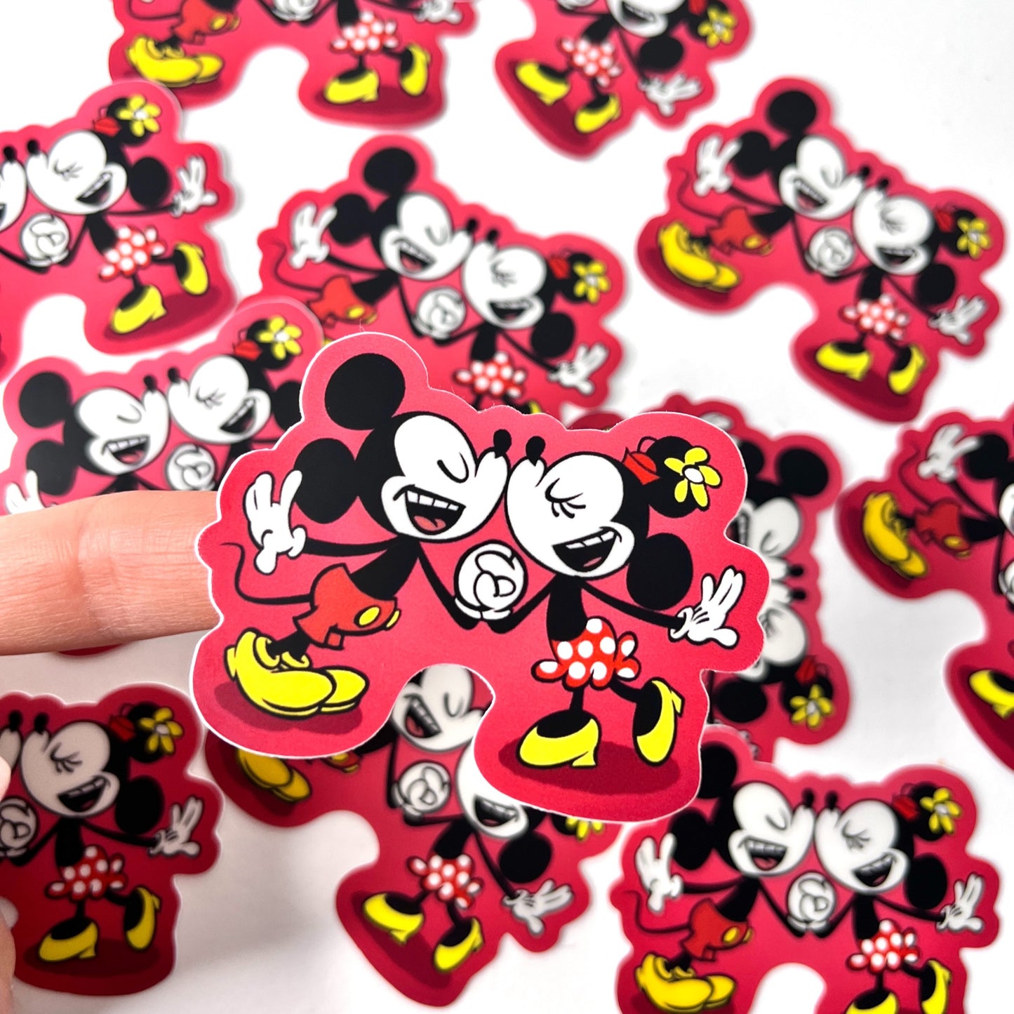Pegatina Beso Minnie y Mickey Mouse