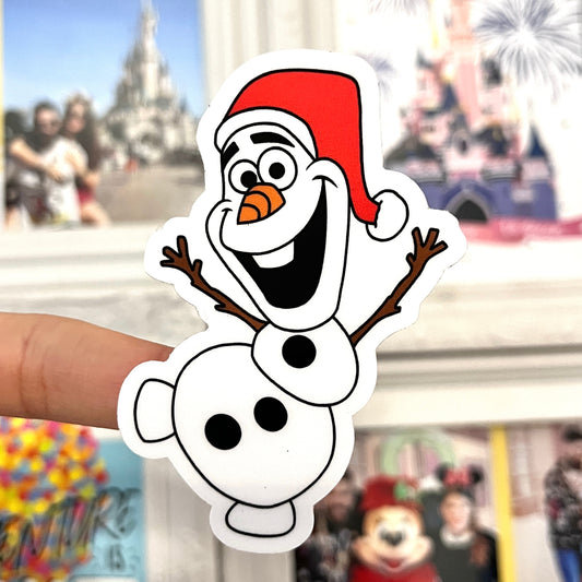 Pegatina Olaf Frozen Santa Navidad