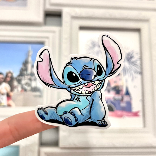 Pegatina Stitch sentado