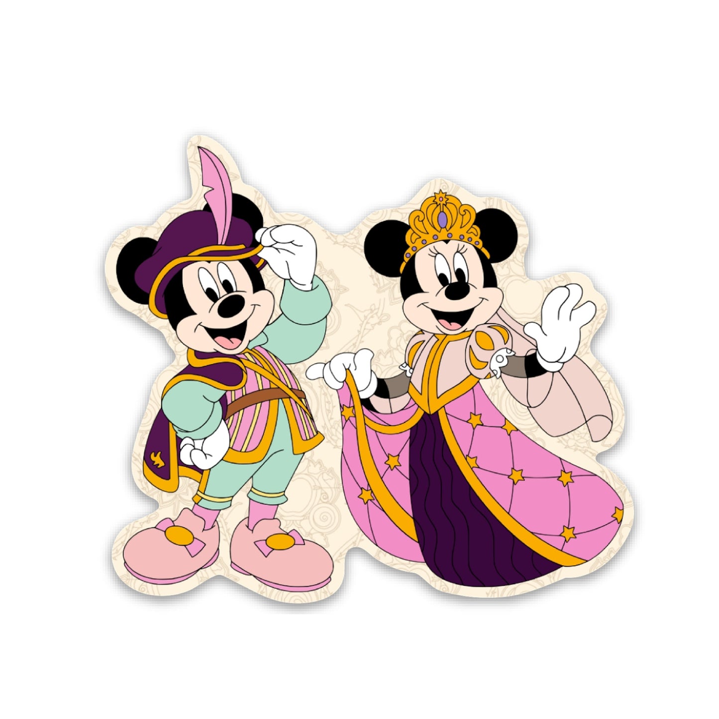 Pegatina Mickey Minnie Mouse Royal Banquet Hotel Disneyland
