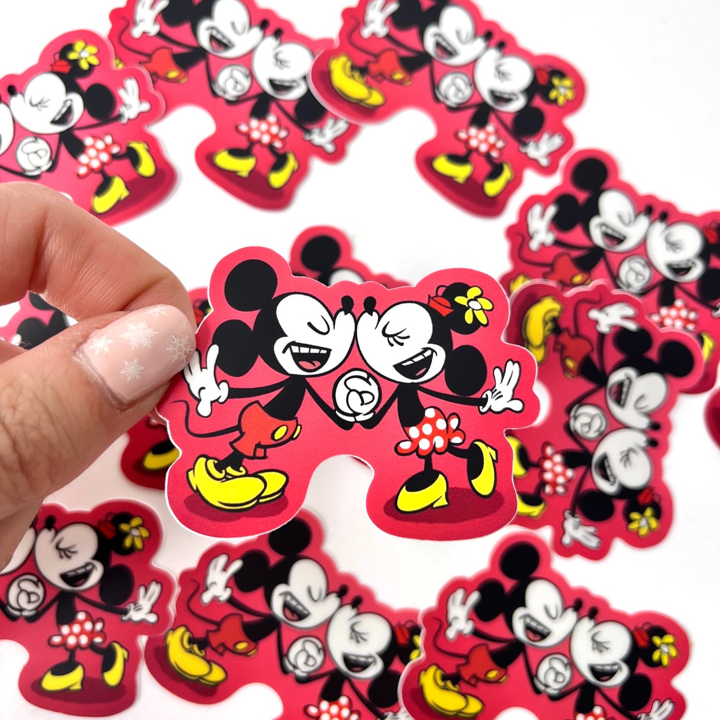 Pegatina Beso Minnie y Mickey Mouse