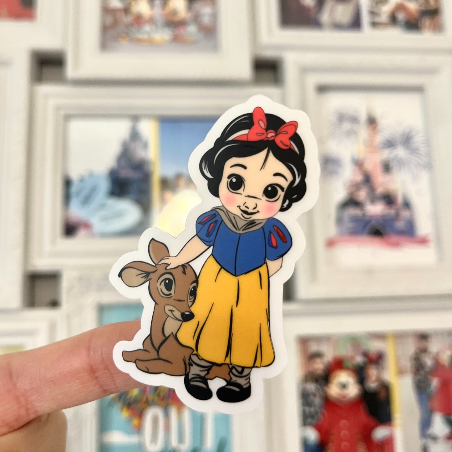 Pegatina transparente Snow White Blancanieves y los 7 enanitos Animator