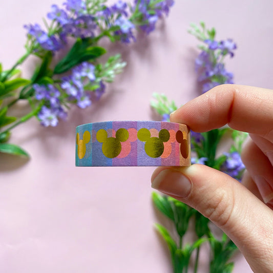 Washi Tape Mickey Mouse Gold Rainbow
