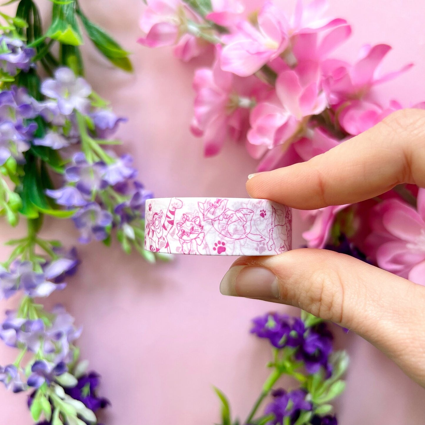 Washi Tape Cats in Pink