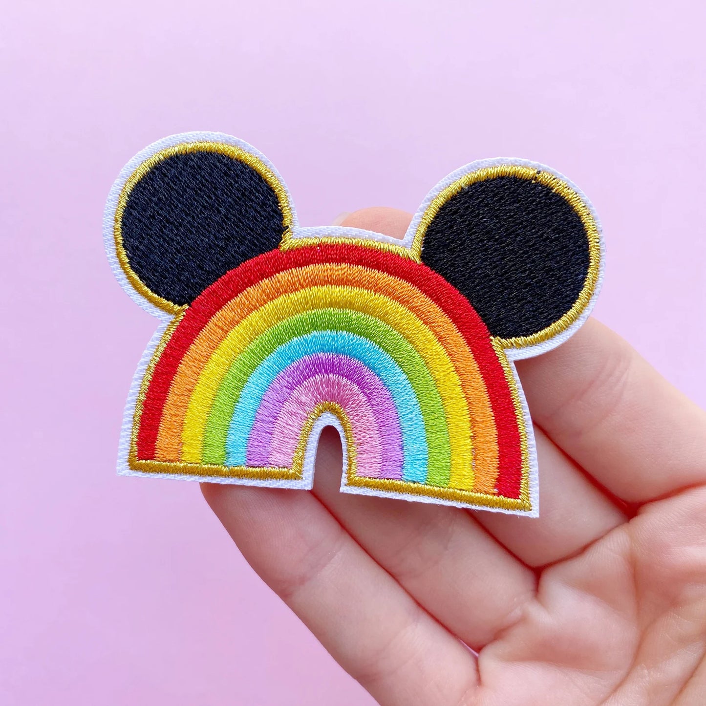 Set Parches Rainbow Mickey Minnie Mouse