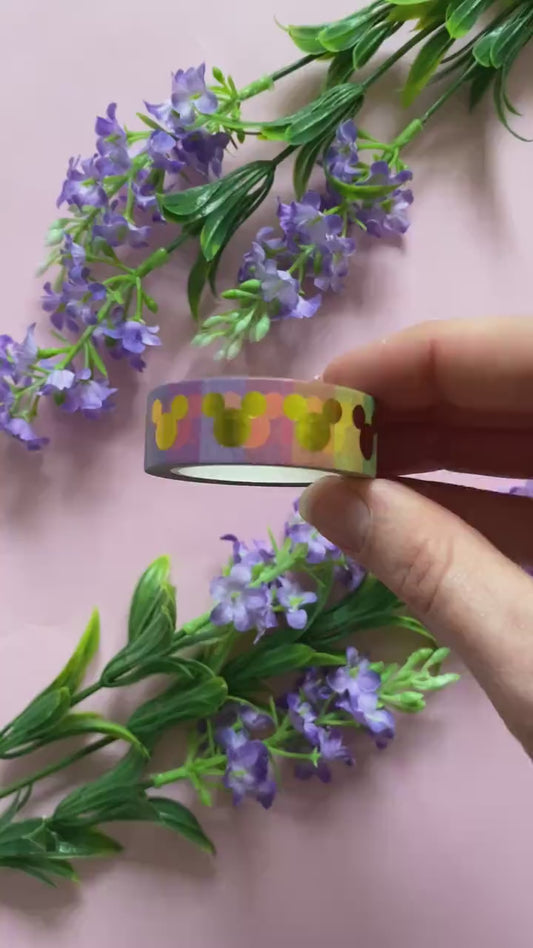 Washi Tape Mickey Mouse Gold Rainbow