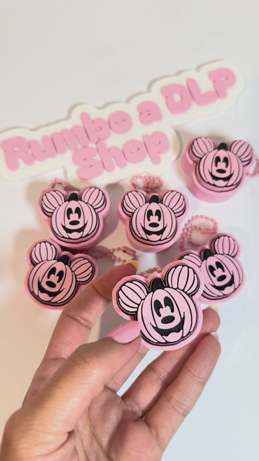 Llavero Clicker Mickey Mouse Pink Pumpkin