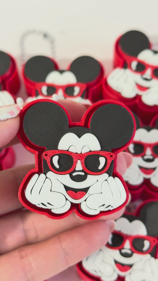 Llavero 3D Clicker Mickey Mouse Botón Antiestrés Fidget